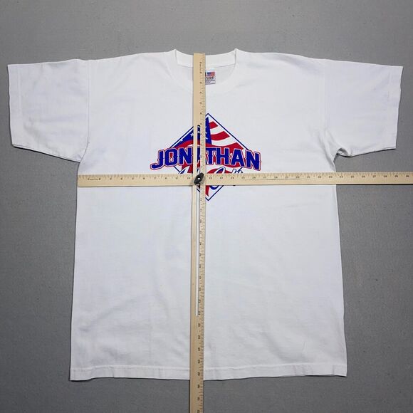 VTG 4th Of July Shirt Jonathan Adult Extra Large White Short Sleeve MADE IN USA - Picture 5 of 11